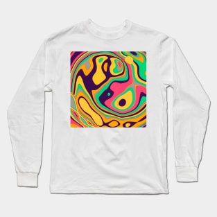 Psychedelic Groovy Pattern Long Sleeve T-Shirt